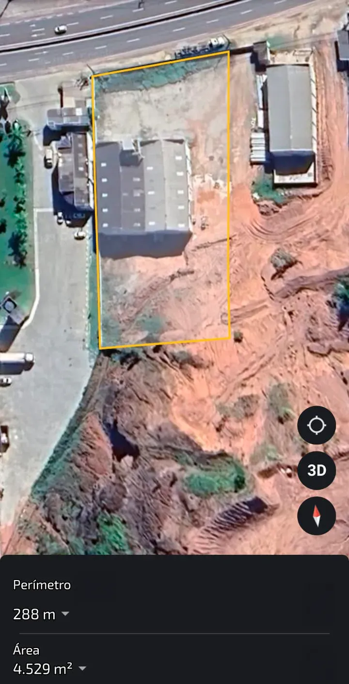 Terreno de 4.500m² com galpão, de frente para Rod. Antônio Heil -  Itajaí/SC