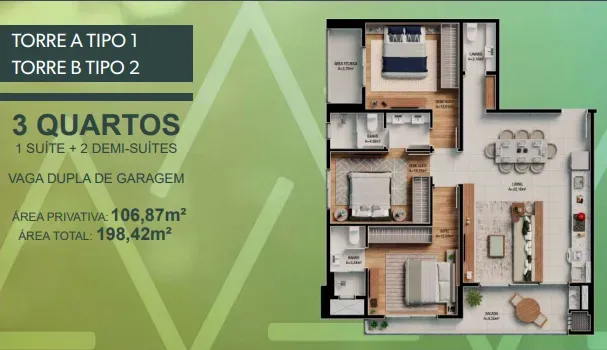 Apartamento com 107m² 3 Quartos 1 Suíte na Praia Brava - Foto 40 de 40