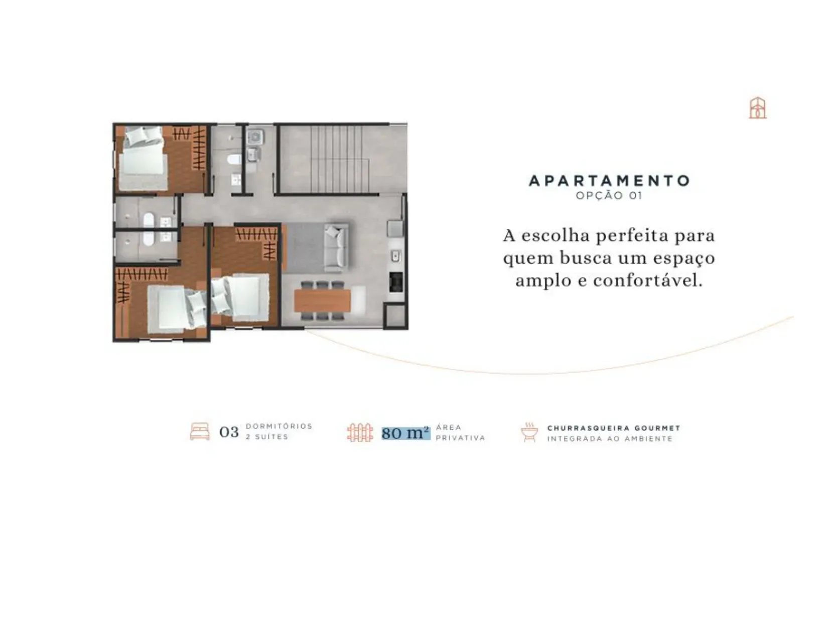 Apartamento na planta com 3 dormitórios sendo 2 suítes com vista para o mar em Balneário Piçarras