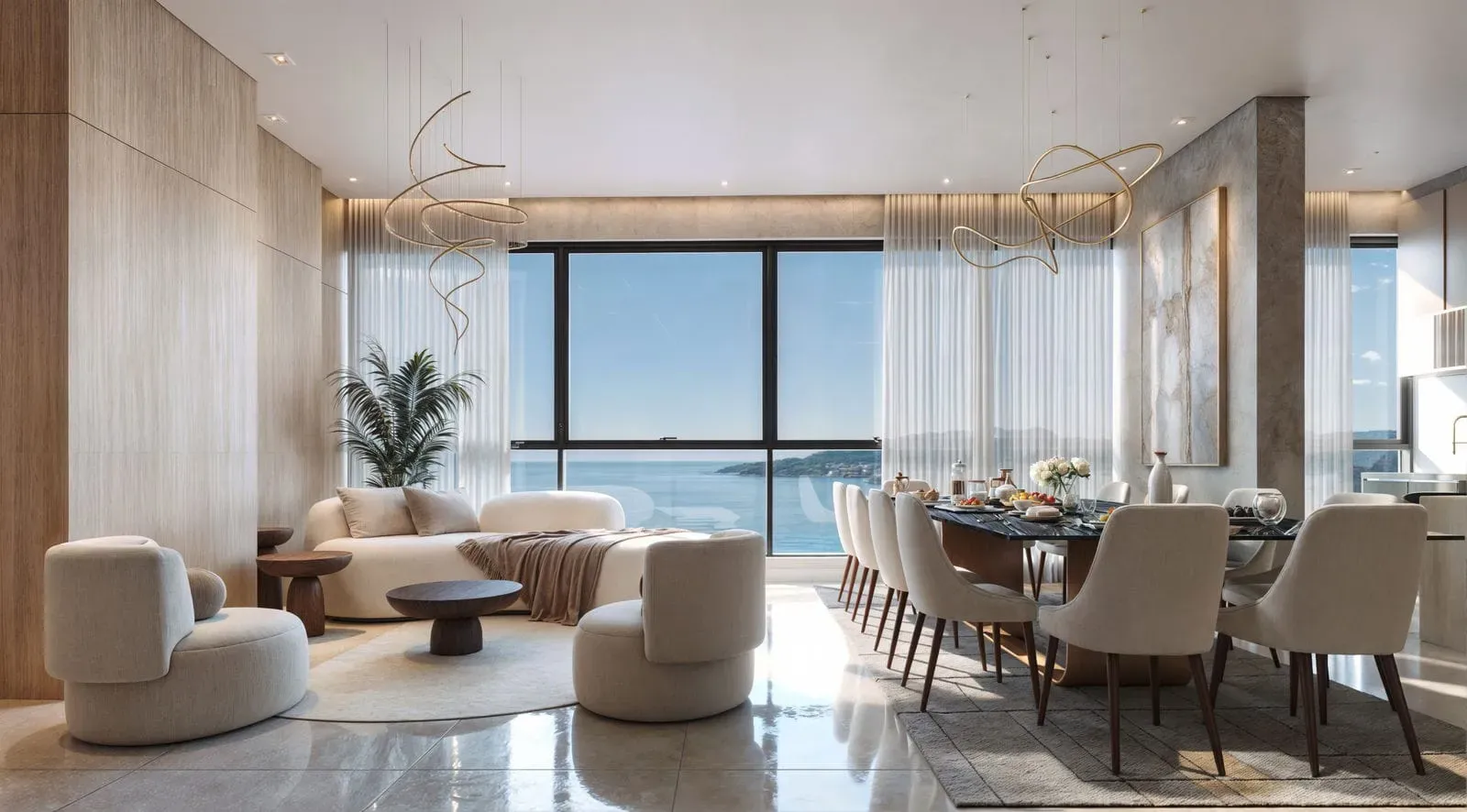 Apartamento na planta com 4 suítes e 3 vagas de garagem em Porto Belo