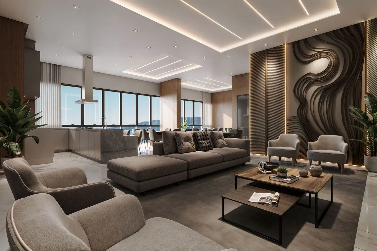 Apartamento na planta com 4 suítes e 3 vagas de garagem em Porto Belo