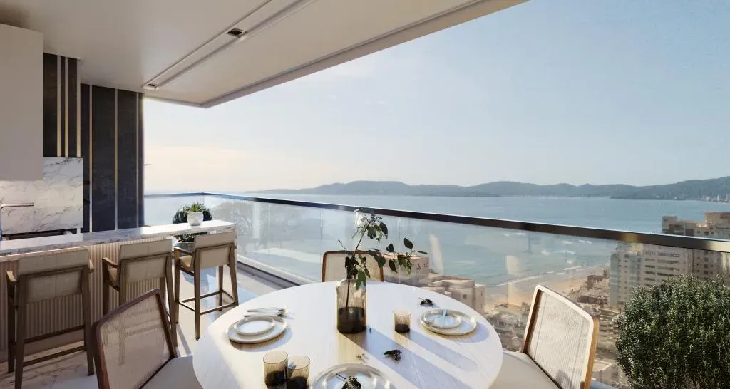 Apartamento Vista Mar 3 suítes e 2 vagas de garagem em Itapema