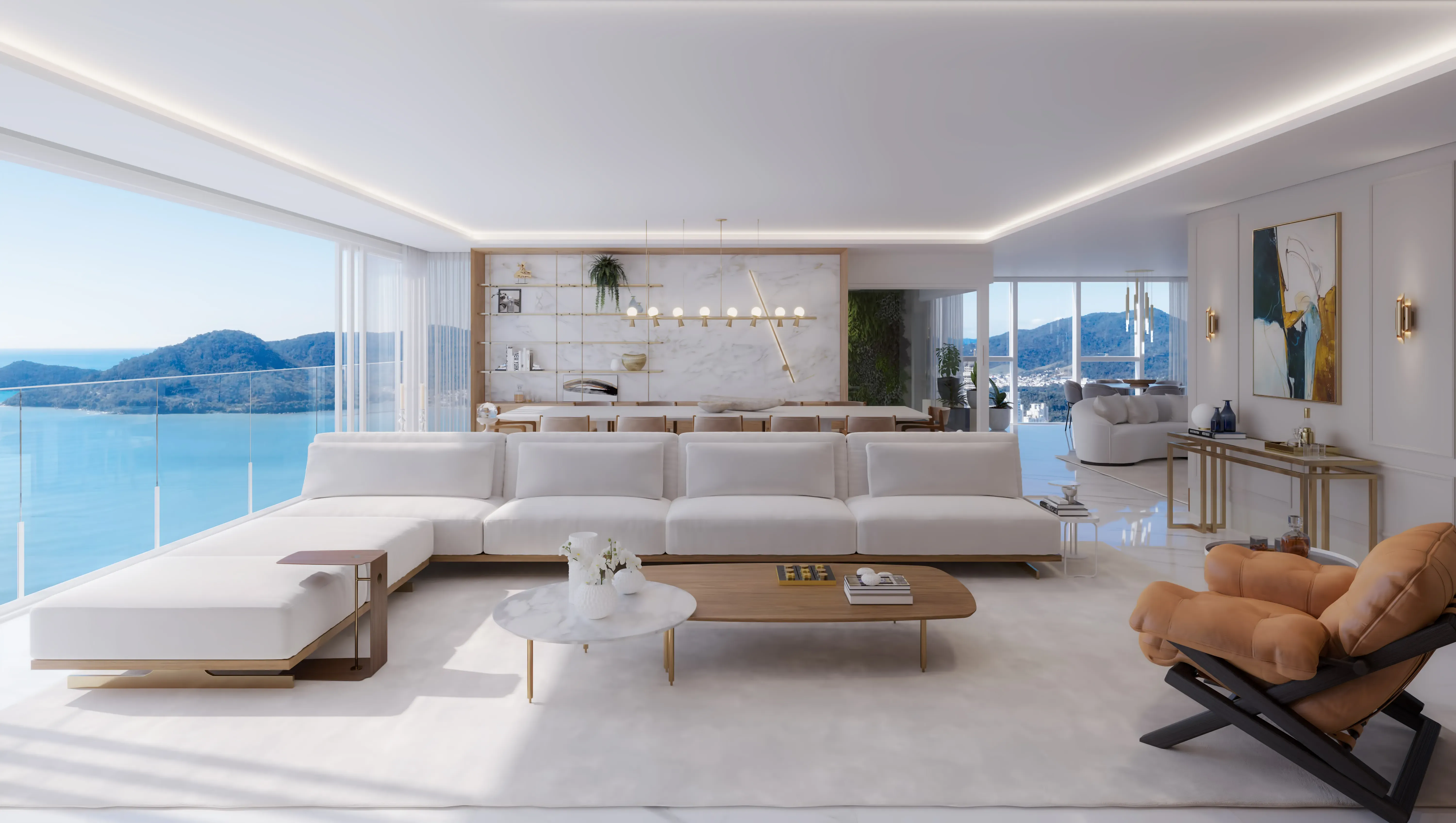 Apartamento de alto padrão com 4 suítes e 4 vagas de garagem na Beira mar de Balneário Camboriú/SC