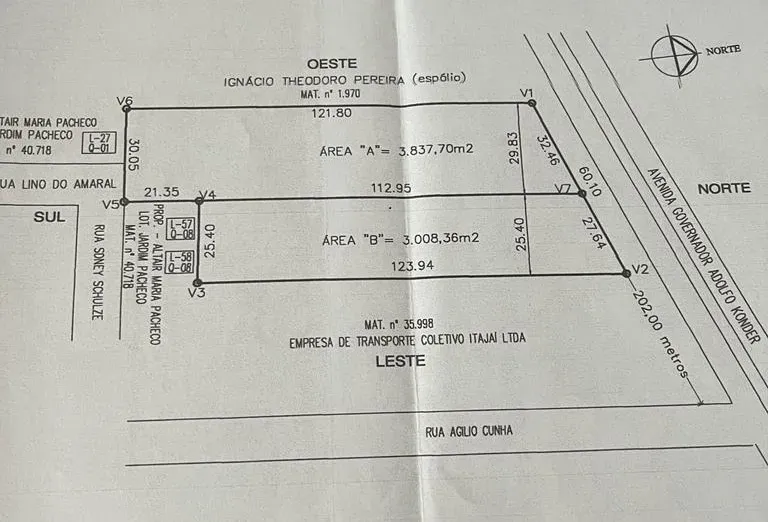 Terreno com área total de 7.000 m² em Itajaí/SC