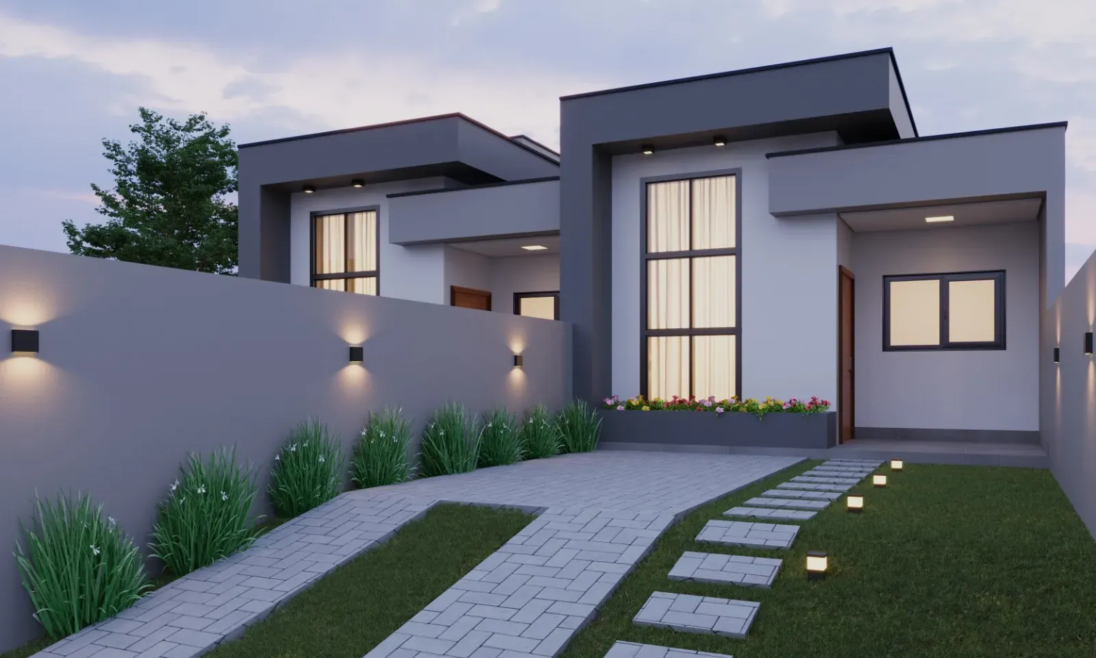 Casa em construção com 3 dormitórios sendo 1 suíte e 2 vagas de garagem em Palhoça/SC