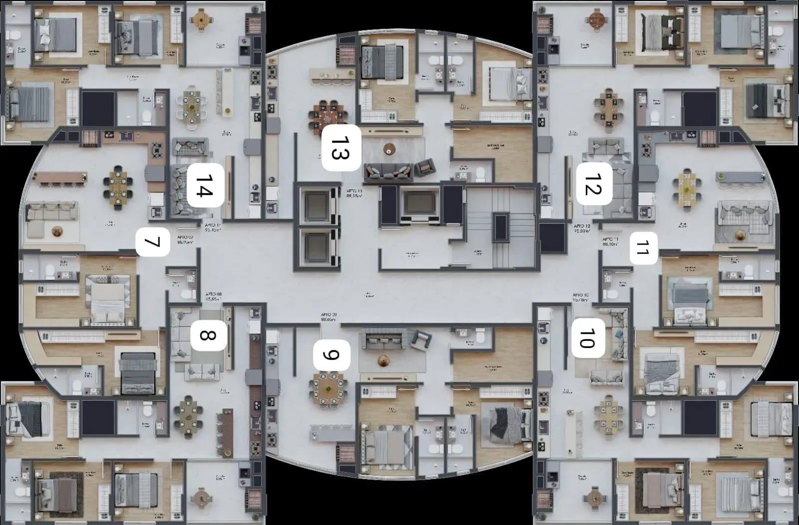 Apartamento com 3 dormitórios sendo 2 suítes e 1 vaga de garagem em Porto Belo/SC
