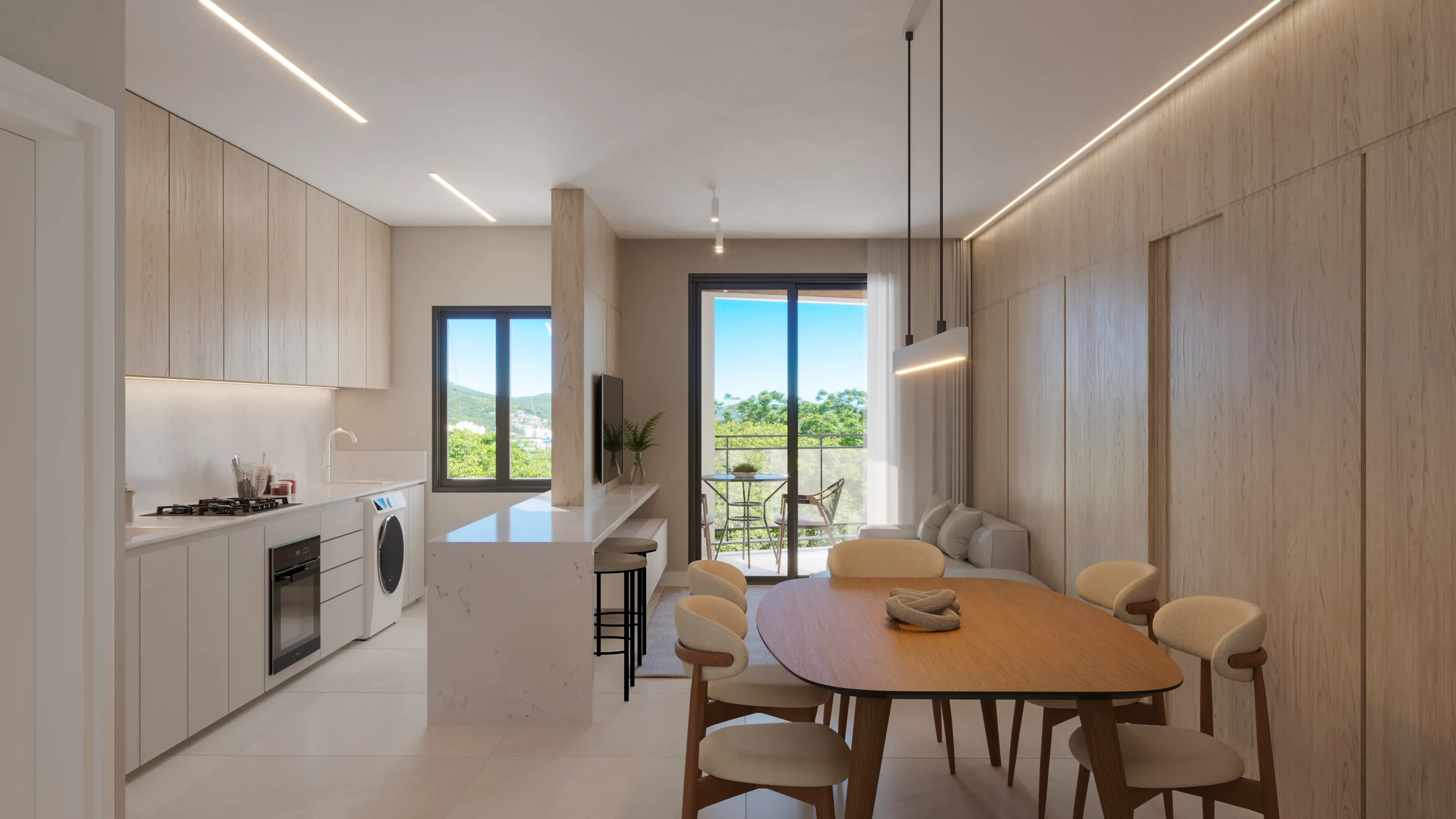 Apartamento com 2 dormitórios e 1 vaga de garagem em Florianópolis/SC