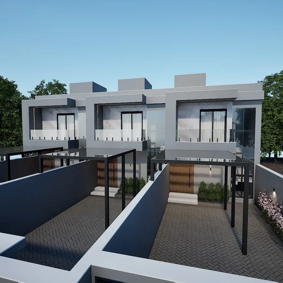 Sobrado na planta com 2 suítes e 2 vagas de garagem em Areias de Baixo, São José/SC