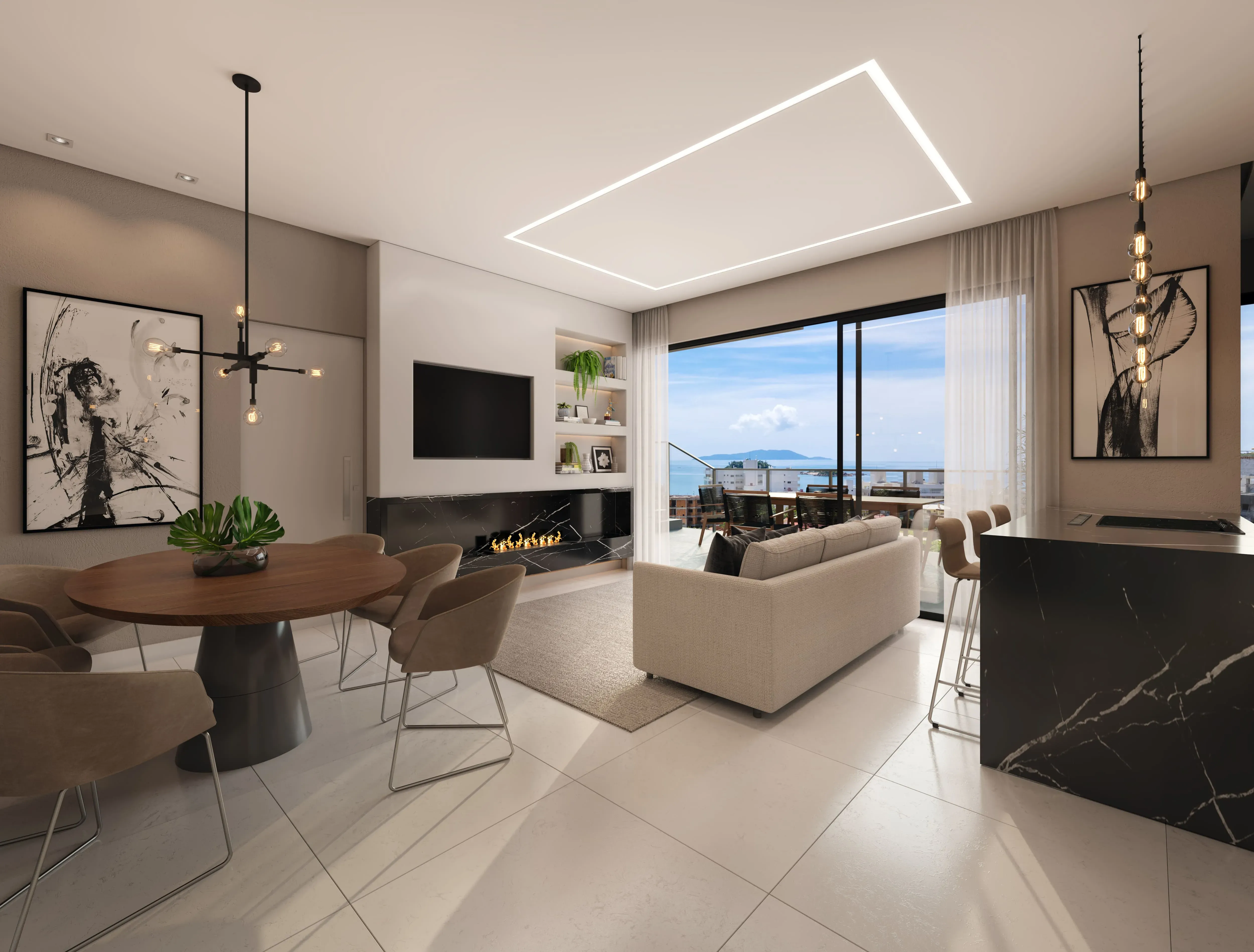 Apartamento na planta  2 dormitórios sendo 1 suíte e 2 vagaS - Governador Celso Ramos/SC