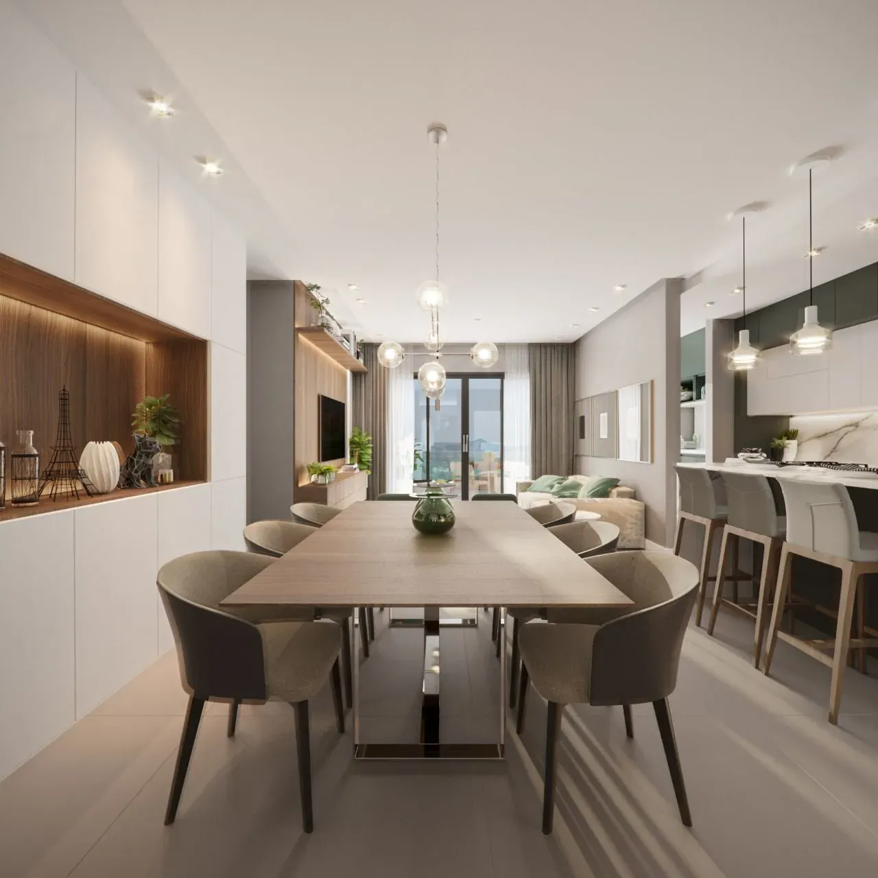 Apartamento na planta com 2 dormitórios sendo 1 suíte e 1 vaga de garagem - Barreiros em São José/SC