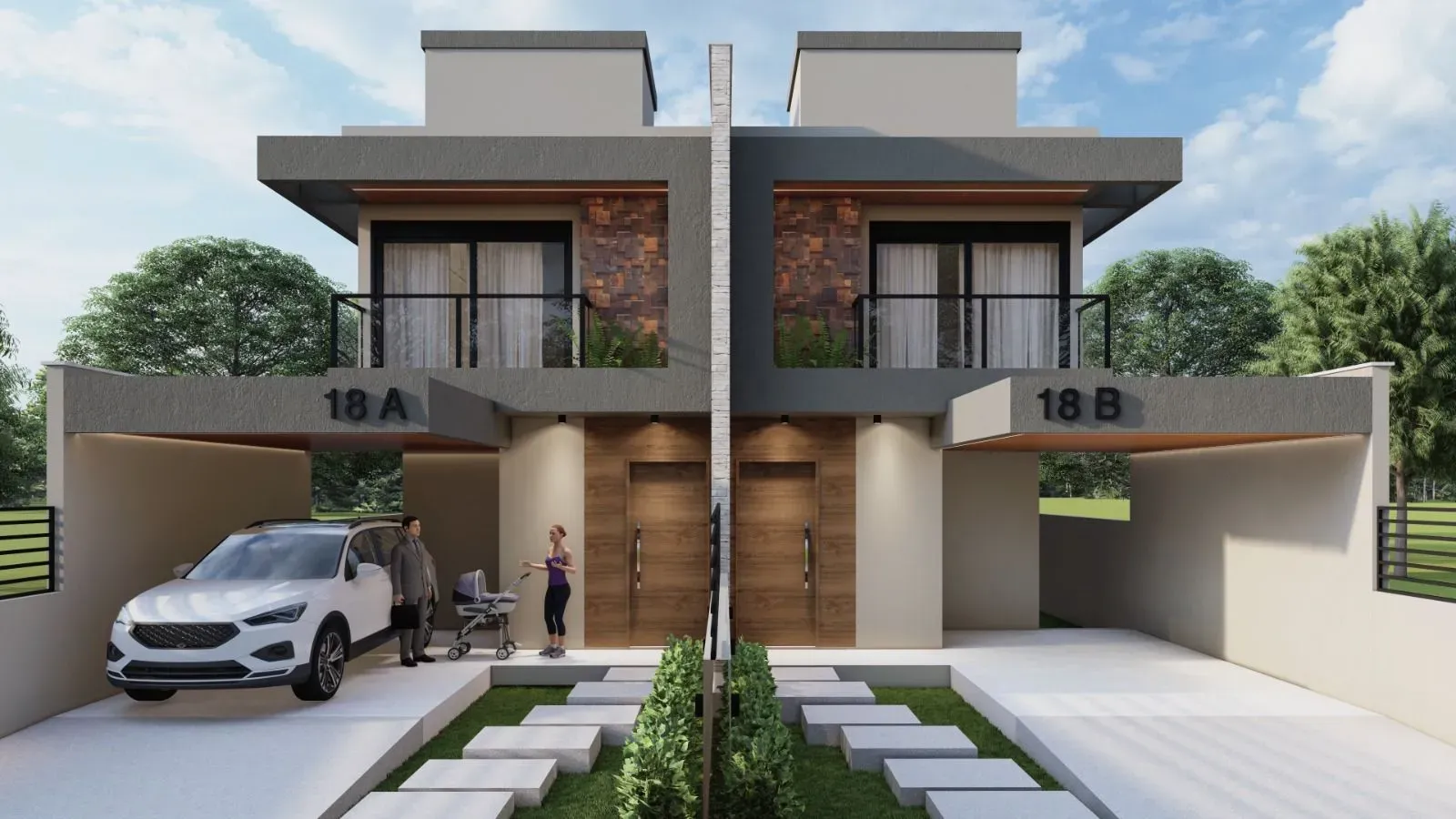 Casa alto padrão em construção com 3 dormitórios sendo 1 suíte e 1 vaga - Florianópolis/SC