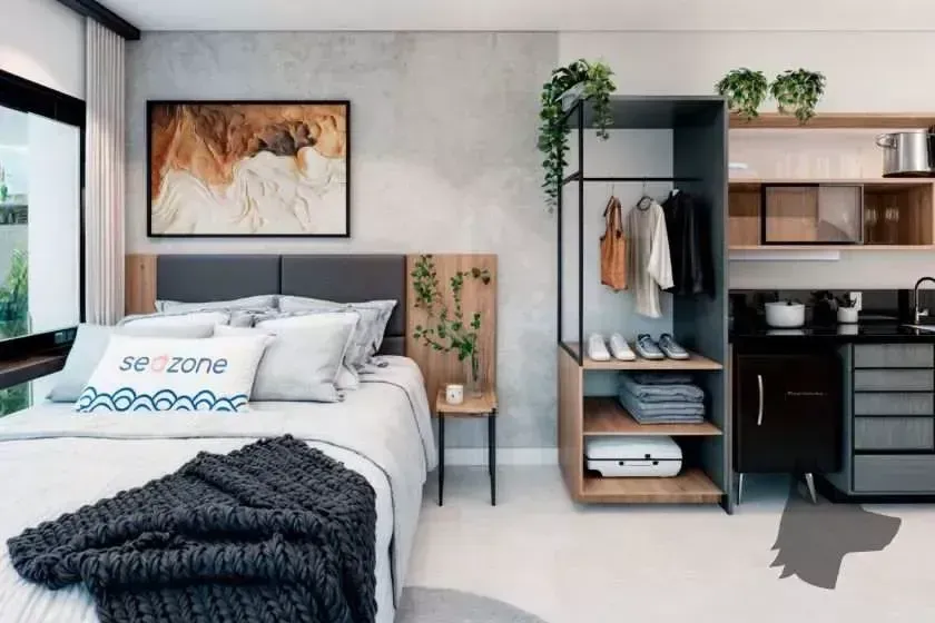 Apartamento com 1 dormitório sendo 1 suíte e 1 vaga de garagem em Florianópolis/SC