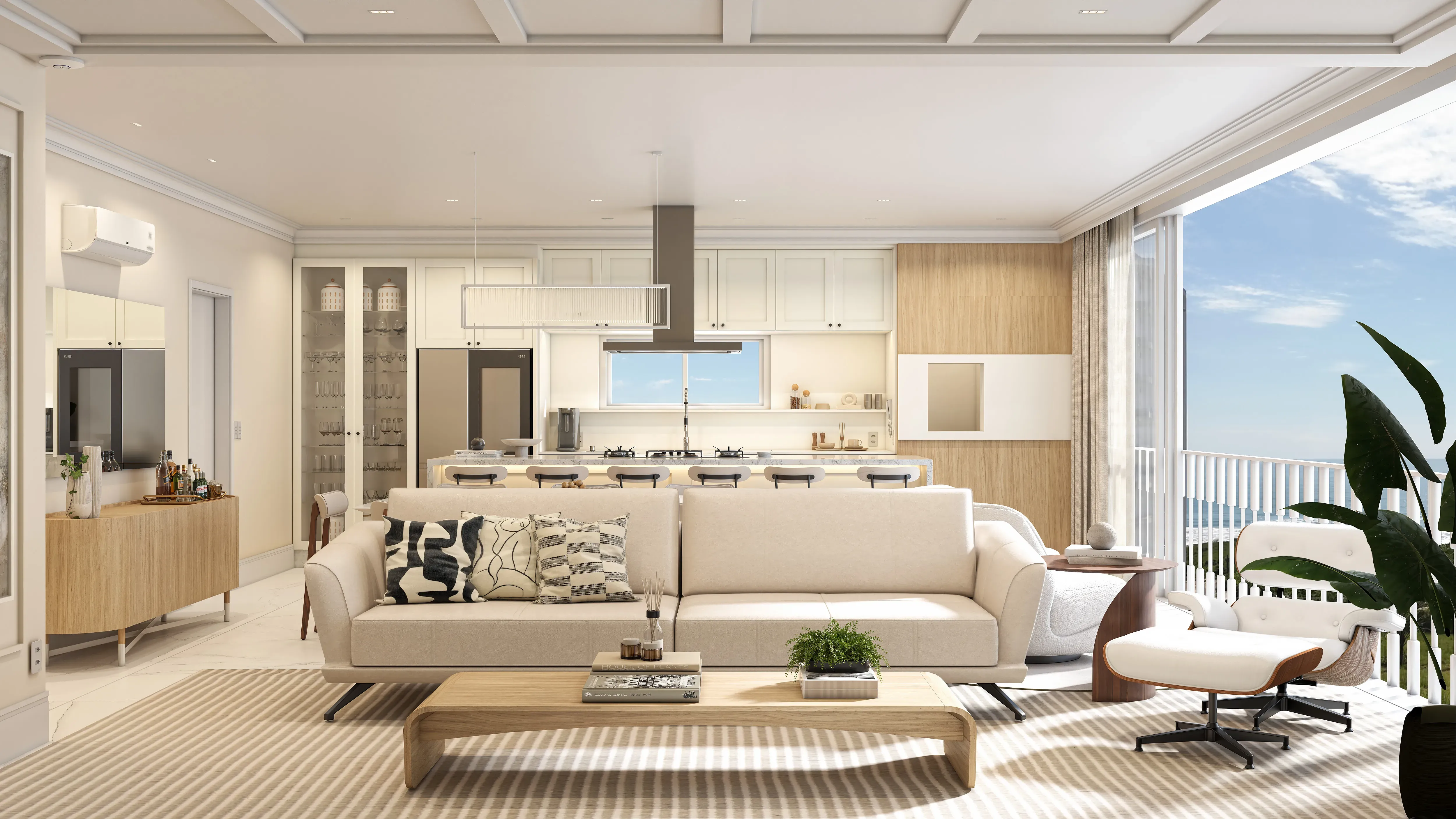 Apartamento frente mar com 3 suítes e 2 vagas de garagem no Centro de Navegantes/SC