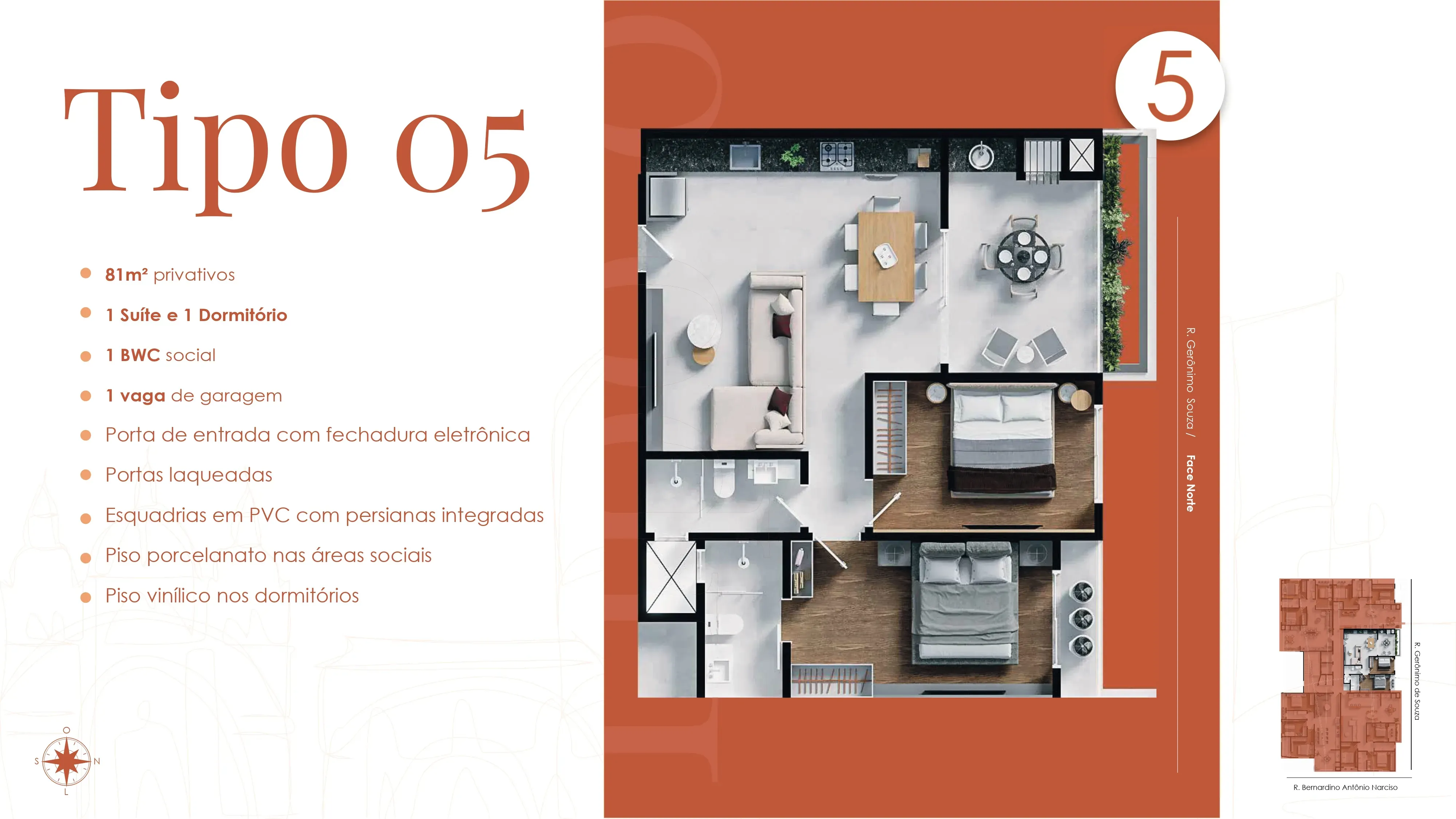 Apartamento com 2 dormitórios sendo 1 suíte a menos de 200m da praia de Gravatá Navegantes/SC