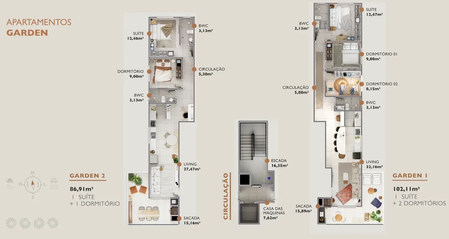 Apartamento na planta com 2 dormitórios sendo 1 suíte e 1 vaga de garagem em Gravatá, Navegantes/SC