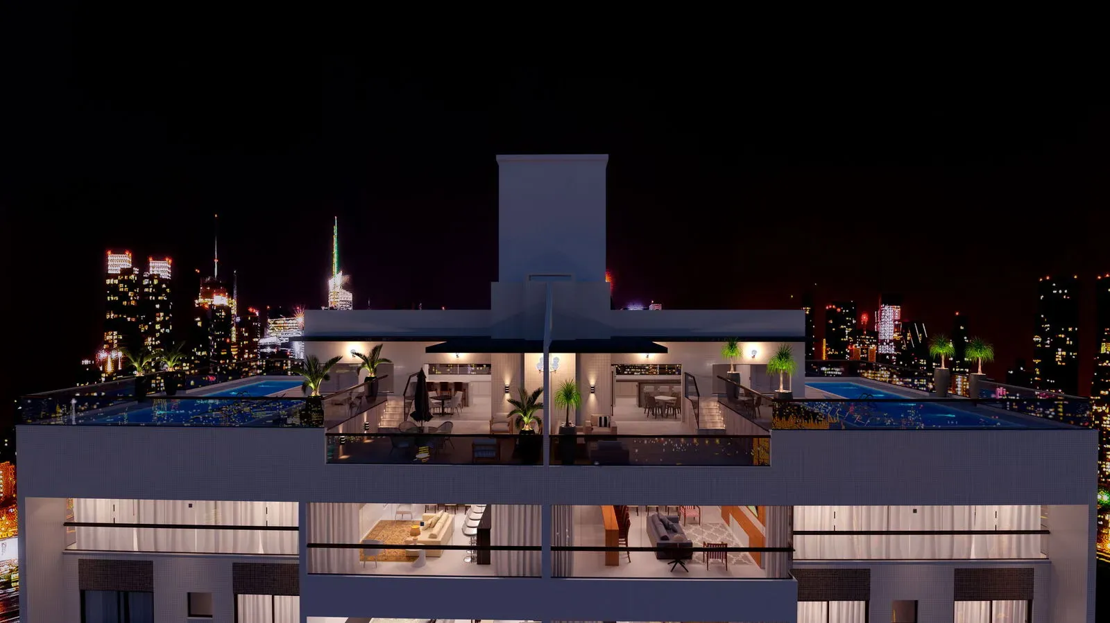 Apartamento com 4 dormitórios sendo 4 suítes e 4 vagas de garagem em Balneário Camboriú/SC