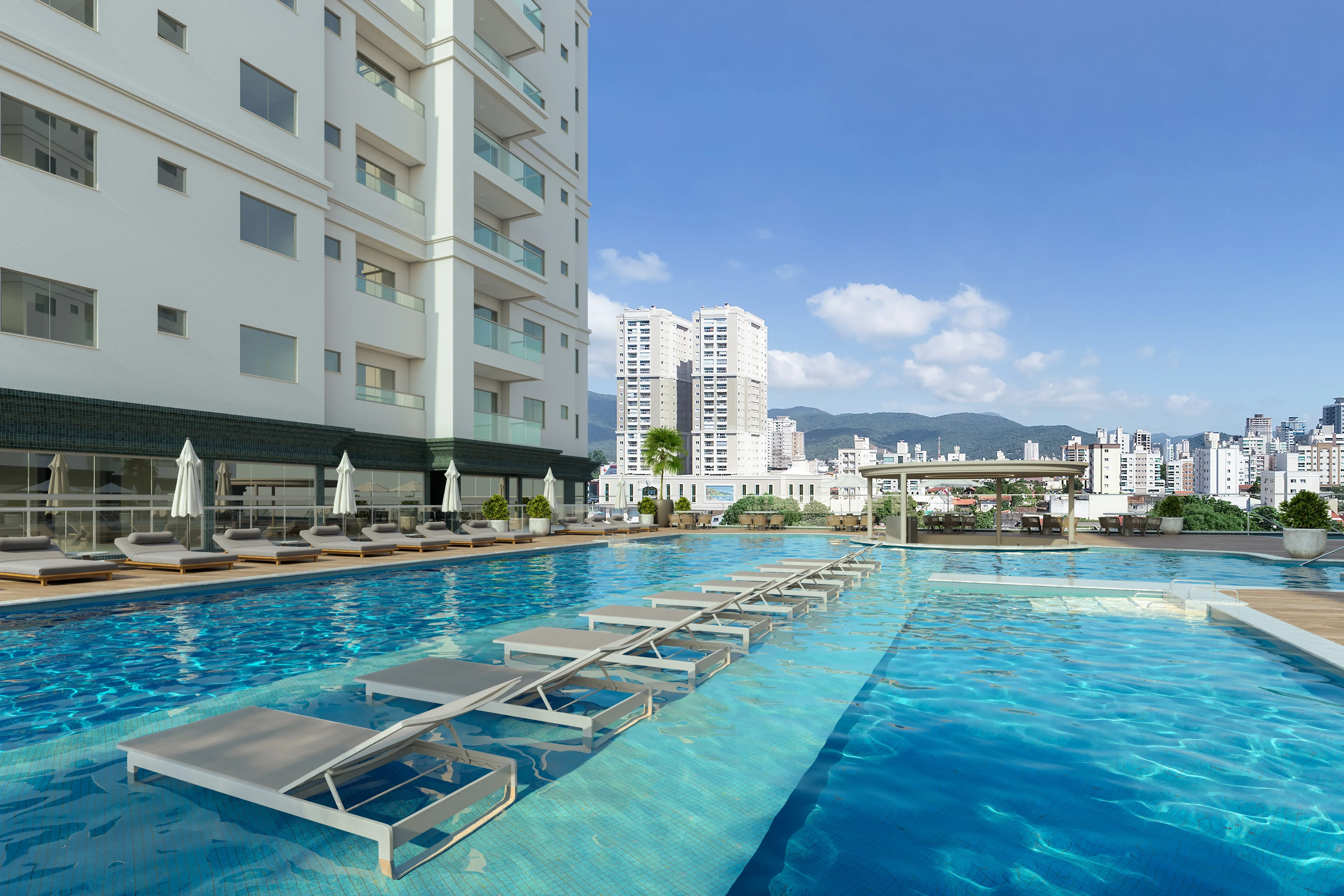 Apartamento com 4 dormitórios sendo 2 suítes e 2 vagas de garagem Meia Praia - Itapema/SC