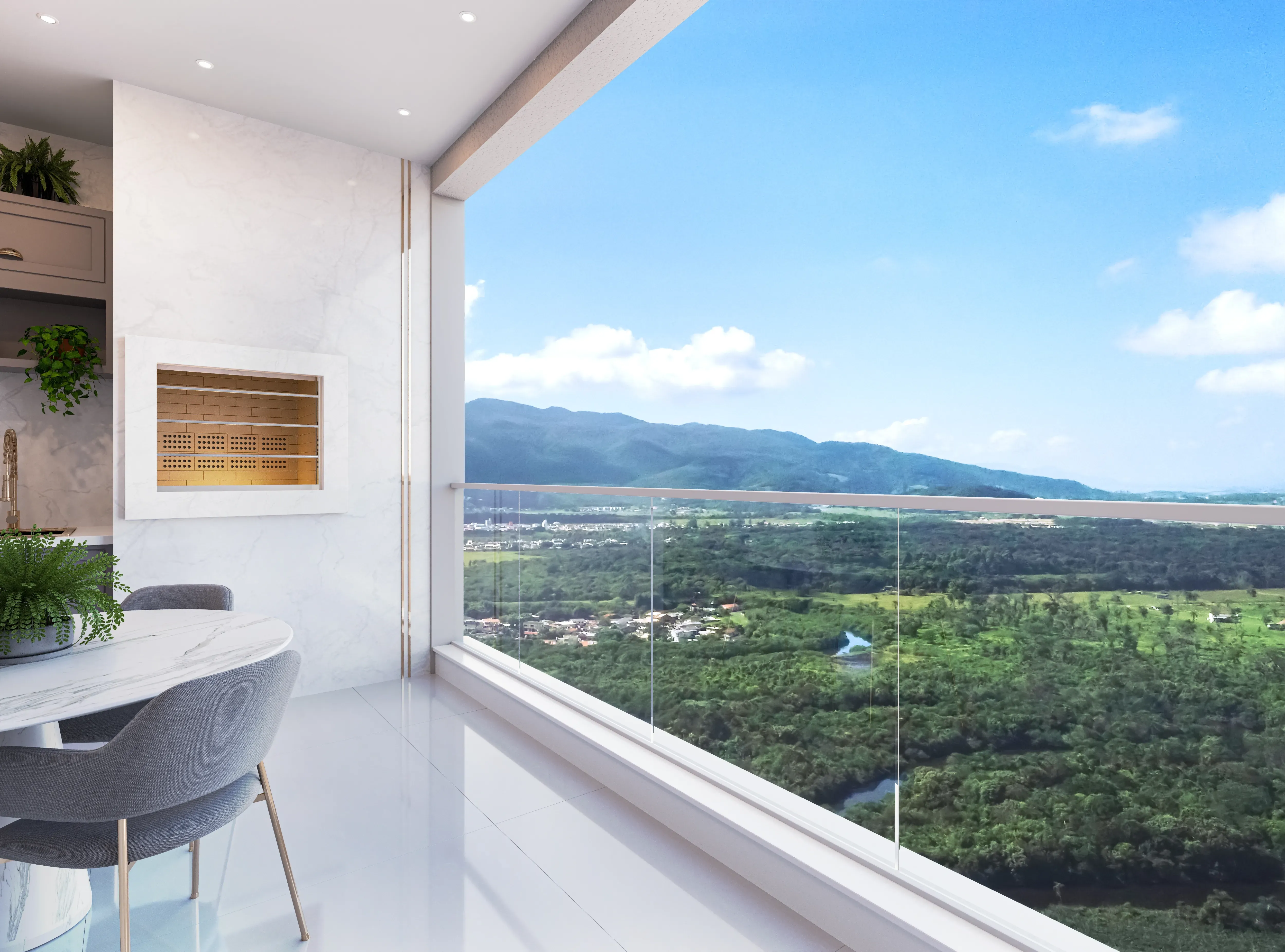 Apartamento com 4 dormitórios sendo 2 suítes e 2 vagas de garagem Meia Praia - Itapema/SC