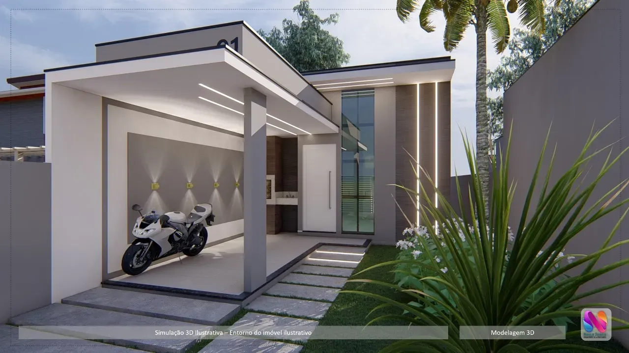 Casa com 2 dormitórios sendo 2 suítes e 1 vaga de garagem em Gov Celso Ramos/SC