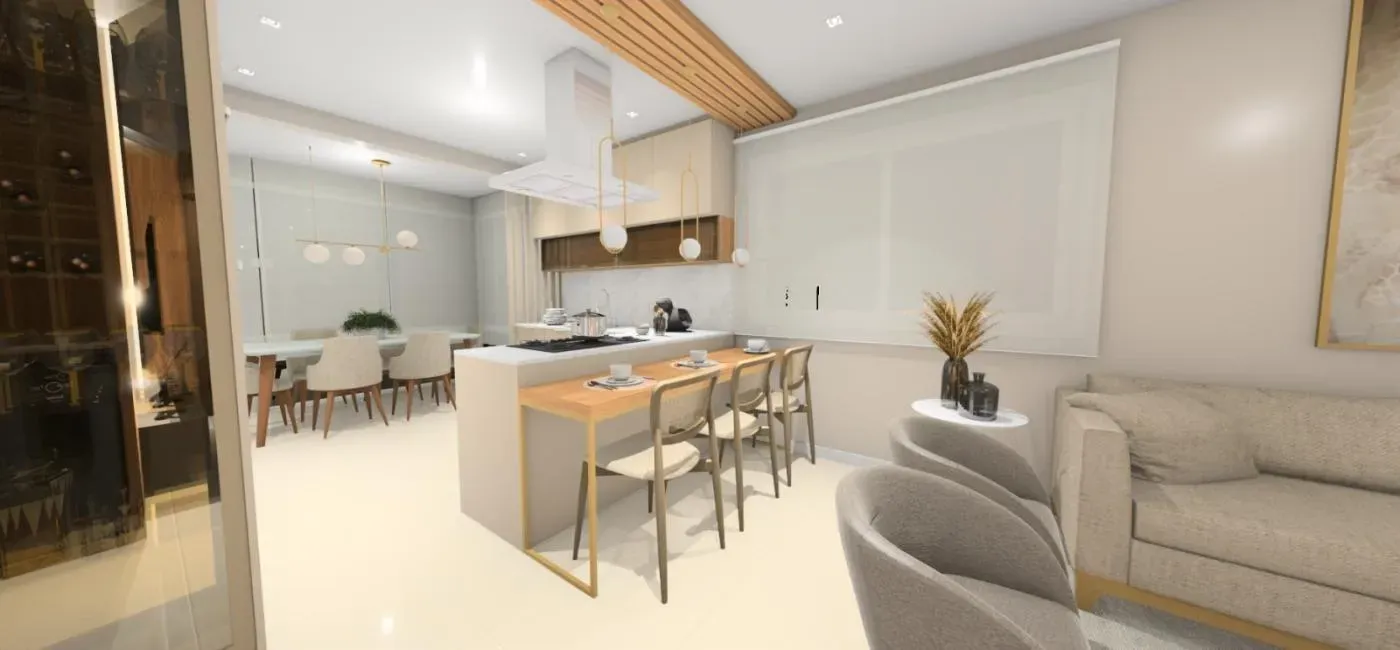 Apartamento com 3 dormitórios sendo 3 suítes e 1 vaga de garagem em Governador Celso Ramos/SC