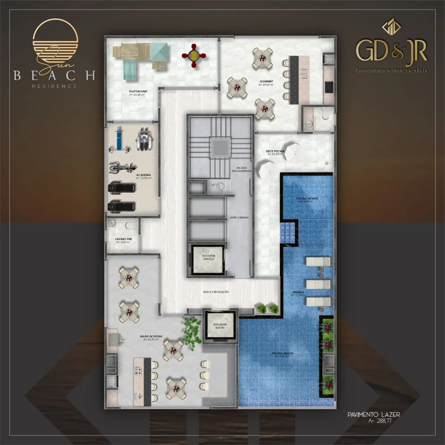 Apartamento com 3 dormitórios sendo 3 suítes e 2 vagas de garagem em Porto Belo/SC