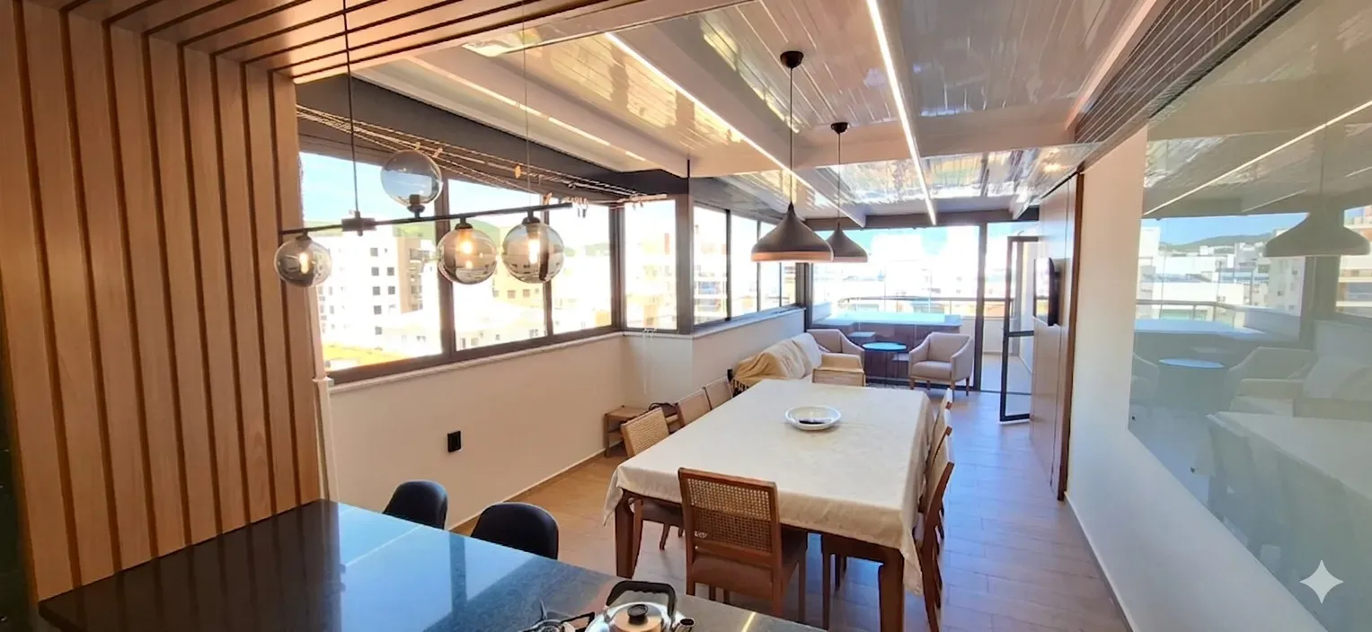 Apartamento com 4 dormitórios sendo 2 suítes e 2 vagas de garagem em Governador Celso Ramos/SC