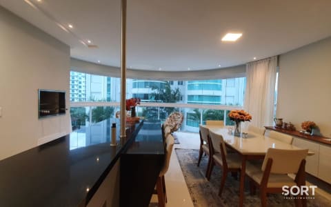 Sala de Jantar Apartamento no Edifício Brava Beach Internacional