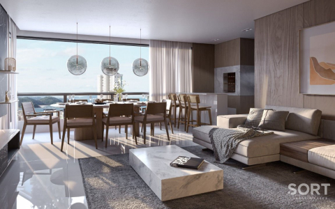 Living Apartamento Padrão no Edifício Mar Belle Residence