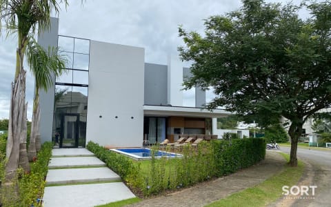 Fachada Casa no condomínio Reserva Yacht e Golf