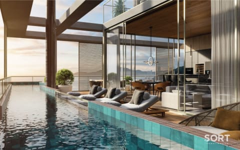Piscina Privativa Apartamento Vista Mar no Edifício Horizon Luxury Residences