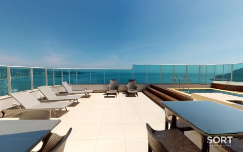 Terraço Apartamento Cobertura Duplex Frente Mar no Edifício Costão da Barra