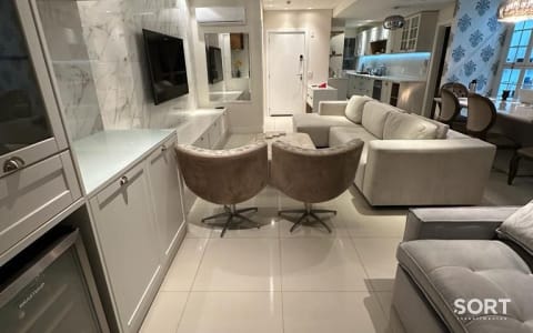 Sala de Estar Apartamento no Edifício Império das Ondas