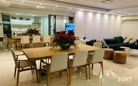 Sala de Jantar Apartamento Decorado no Edifício Calla d´Volpi Residence