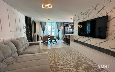 Sala de Estar Apartamento no Edifício Golden Bay